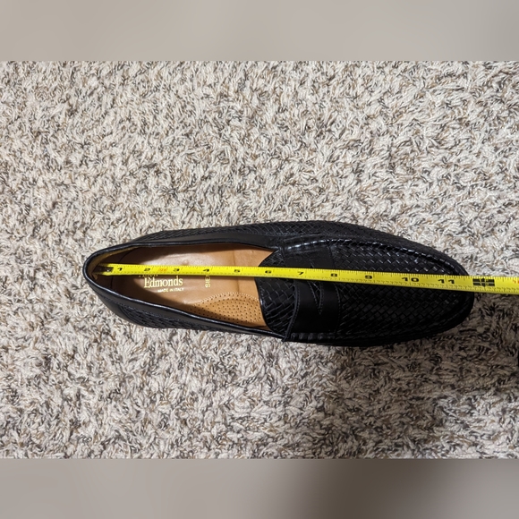 Allen Edmonds Black Siena Woven Penny Loafers - size 14 D - Picture 7 of 7